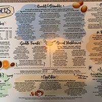 Breakfast menu at Hobee's in Sunnyvale