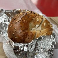 everything bagel w/t tofu cream cheese  at Pick A Bagel in New York City