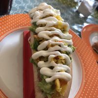 Not dog at La Cocina de Beterraga Rebelde in Valparaiso