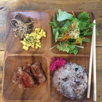 Soy Nugget Plate at Umi Cafe in Tokyo