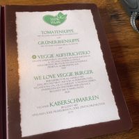 Vegan menu!  at Bubi's Schihuette in Soelden