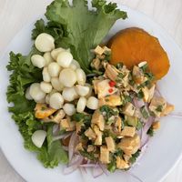 Ceviche, very good!  at Vegetalia in Lima