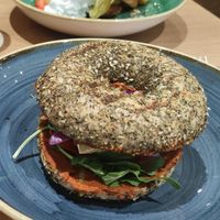 Mediterrane bagel at Green Leaf Cafe in Erding