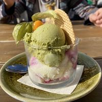 Pistazie und Amarena Kirsch 😍  at Green Leaf Cafe in Erding