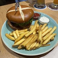 Vegan burger   at Green Leaf Cafe in Erding