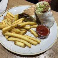 Vegan gyro sandwich  at Green Leaf Cafe in Erding