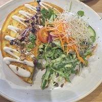 "Chickpea omelette" (13,50€) at Green Leaf Cafe in Erding