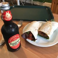 BBQ Seitan Wrap at Grassroots Health in Edinburgh