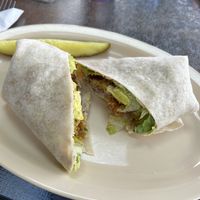 Vegan Falafel Wrap (came with a bag of chips on the side)   at Wood Boat Brewery in Clayton