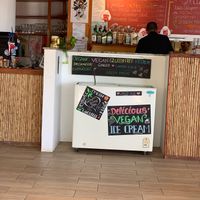 Vegan ice cream case!  at Sunrice in Quepos