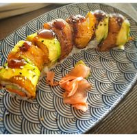 Sushi Roll with Plantain Wrapping at Sunrice in Quepos