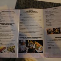 Menu at Sunrice in Quepos