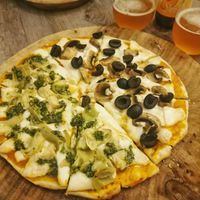 Pizza de dos sabores at La Matatena Pizzeria in Oaxaca