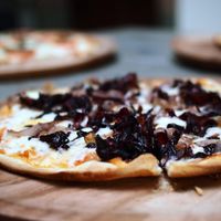 pizza at La Matatena Pizzeria in Oaxaca
