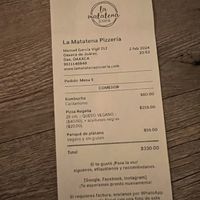   at La Matatena Pizzeria in Oaxaca