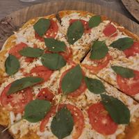 margherita pizza  at La Matatena Pizzeria in Oaxaca