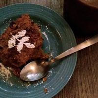 Pastel de zanahoria vegano at La Matatena Pizzeria in Oaxaca