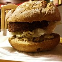 Vegan burger at Hervor e Fervor in Santiago De Compostela