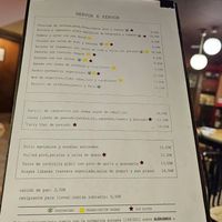 Menu. at Hervor e Fervor in Santiago De Compostela