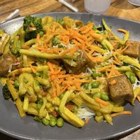 The only vegan noodle dish (a bit bland)  at Guru's in Provo