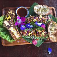 Tofu with avocado carpaccio, tamarind sauce and garlic bread  at Be Cosy Rest formerly Blue Lagoon - Maybe closed in Koh Chang