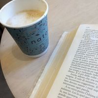 Soy decaf latte at Natoo in Padua