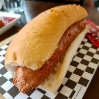 Frankfurt with Beyond sausage at No T'ho Perdis in Tossa De Mar