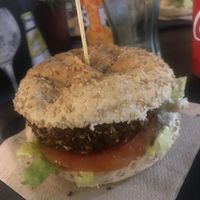 Vegan burger at No T'ho Perdis in Tossa De Mar