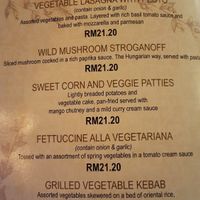 Vegetarian menu at Mizi Bistro - Tesco Tanjung Pinang in Penang