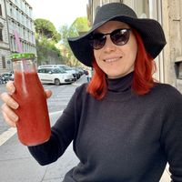 blackberry bliss juice / smoothie at Milano Caffe in Rome