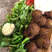 Homemade falafel at Meshur Adiyaman Cigkoftecisi in Ghent