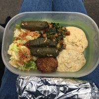 Vegan menu panini is wrapped in foil at Ali Baba in Padua