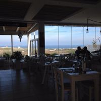 View towards the sea at Aroma Avlis in Santorini
