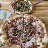 Vegan cheese and tempeh  at Mellow Mushroom in Charlottesville