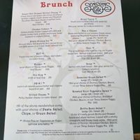 Season's menu at Seasons Cafe in Salida