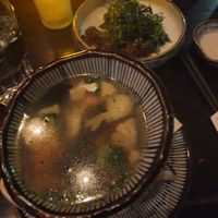 miso and wakame, edamame, gyoza... at Shanghai Tan in Vienna