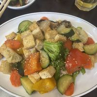 The veggie tofu teriyaki stir fry  at Hi Tofu in Temecula