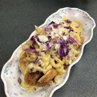 Garbage dog at Ten Forward Cafe in Ithaca