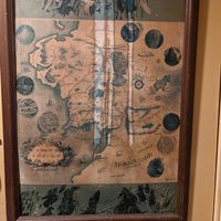 Middle earth map at Hobbit Cafe in Houston