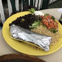 Plate 2 of portabello fajitas  at Hobbit Cafe in Houston