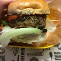 Black bean burger at Marta's Veggie Fusion in Split