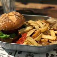 Beet Burger! at Marta's Veggie Fusion in Split
