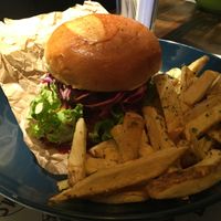 Black bean burger at Marta's Veggie Fusion in Split