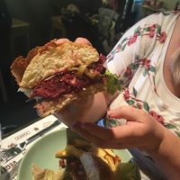 Beetroot burger  at Marta's Veggie Fusion in Split