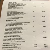 Menu - May 2019 at Marta's Veggie Fusion in Split