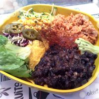 Tasty and generous Burrito Bowl at Marta's Veggie Fusion in Split