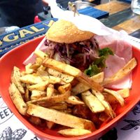Burger and tasty potatoes at Marta's Veggie Fusion in Split