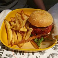 Beetroot burger at Marta's Veggie Fusion in Split