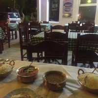 our main's at Jaipur Palace in Santorini