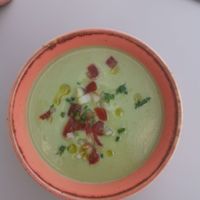 Gaspacho Verde, starter at Totum Cantine Bio in Nantes
